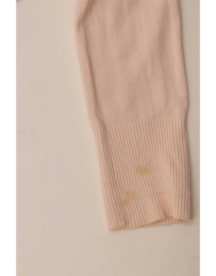 Zara Damen Crop Cardigan Top UK 12 Medium Pink Rayon