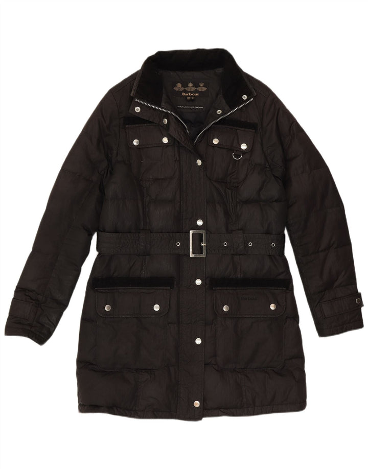 Barbour Damen gepolsterter Mantel UK 12 Mittelschwarze Baumwolle