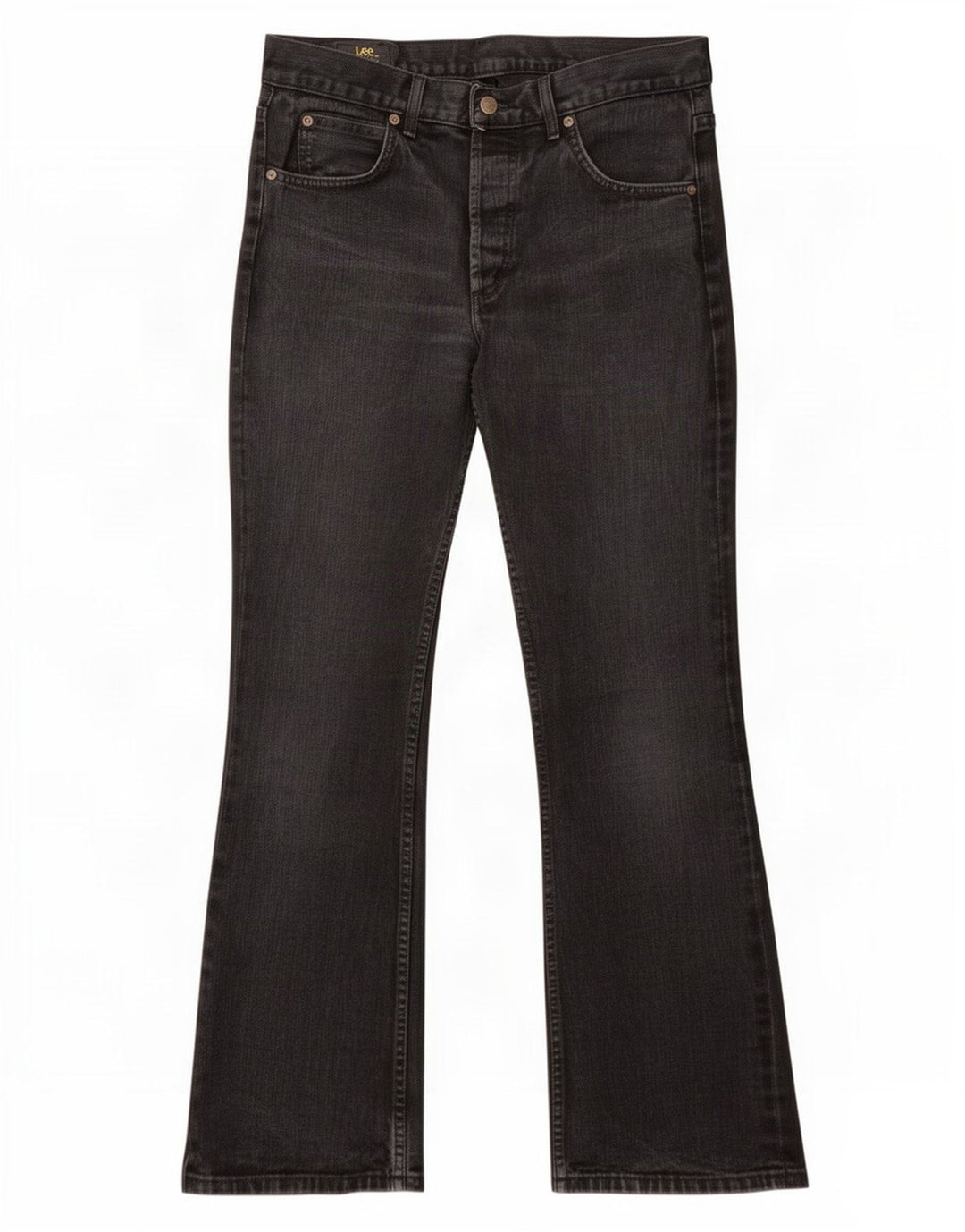 Lee Herren Denver Bootcut Jeans W34 L30 Schwarze Baumwolle