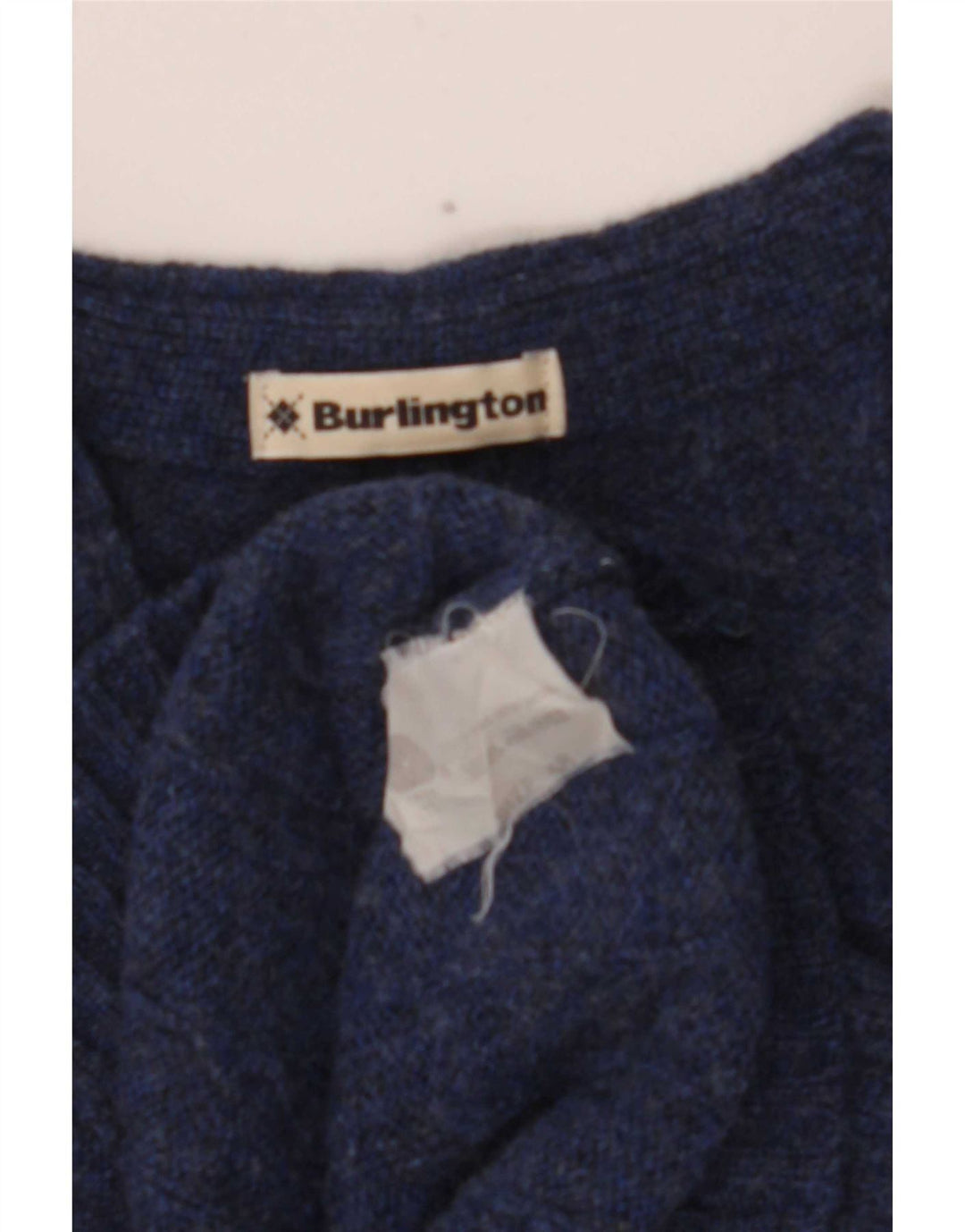 Burlington Herren-Cardigan-Pullover IT 48 Mittelmarineblaue Wolle