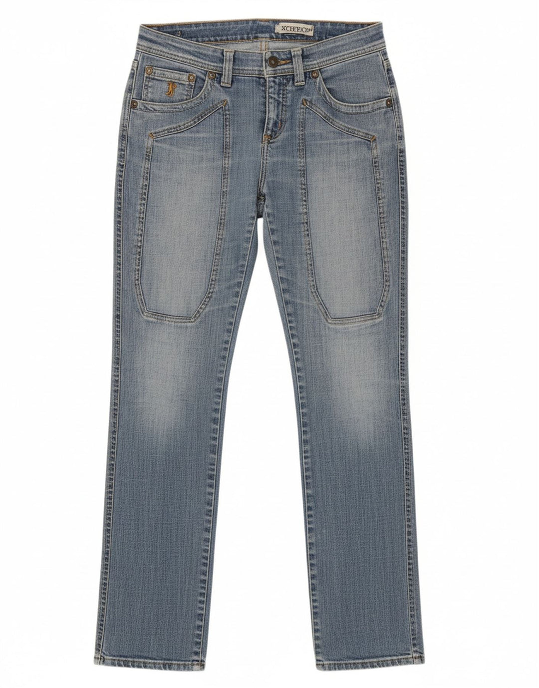 JECKERSON Womens Straight Jeans W27 L34 Blue