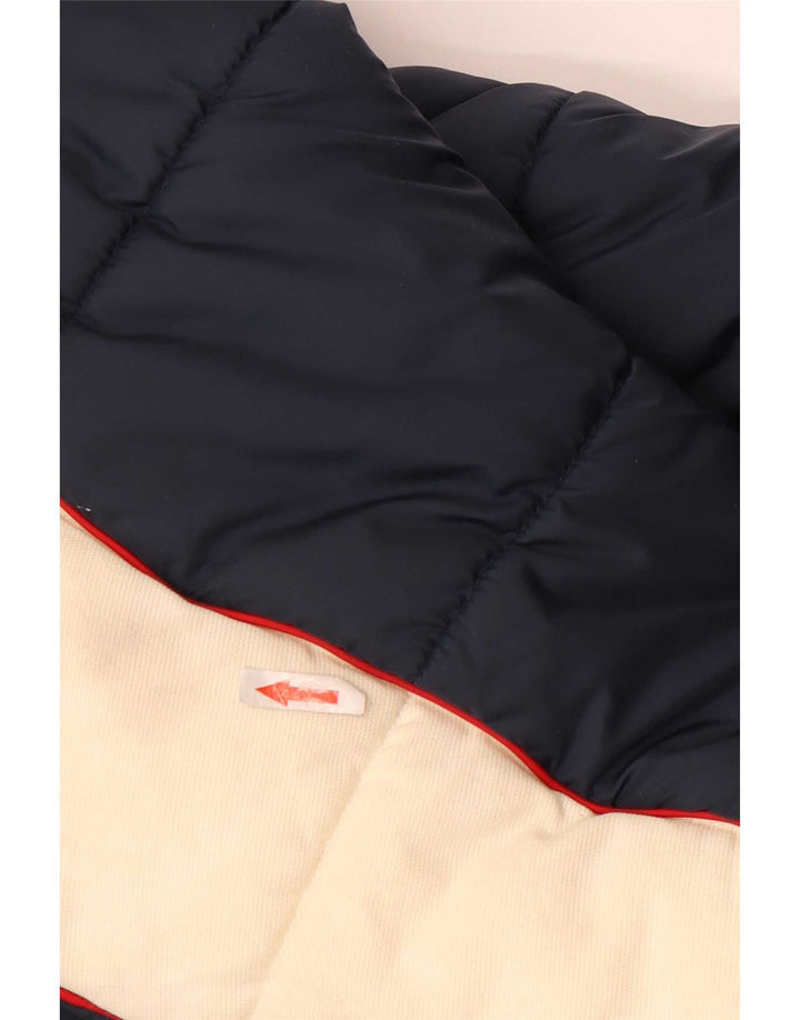 Kickers Wattierte Herrenjacke UK 38 Medium Navy Blue Colourblock Nylon