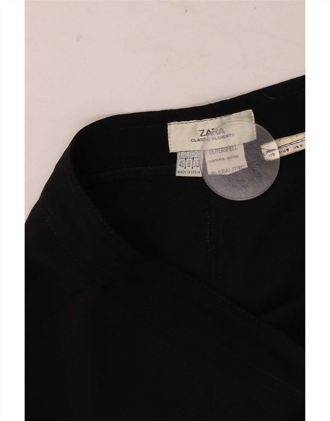 Zara Damen-Hose mit lockerer Passform, EU 40, Mittel W30 L26, Schwarz, Polyester