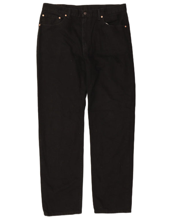 Levi's Herren 504 Straight Jeans W38 L34 Schwarze Baumwolle