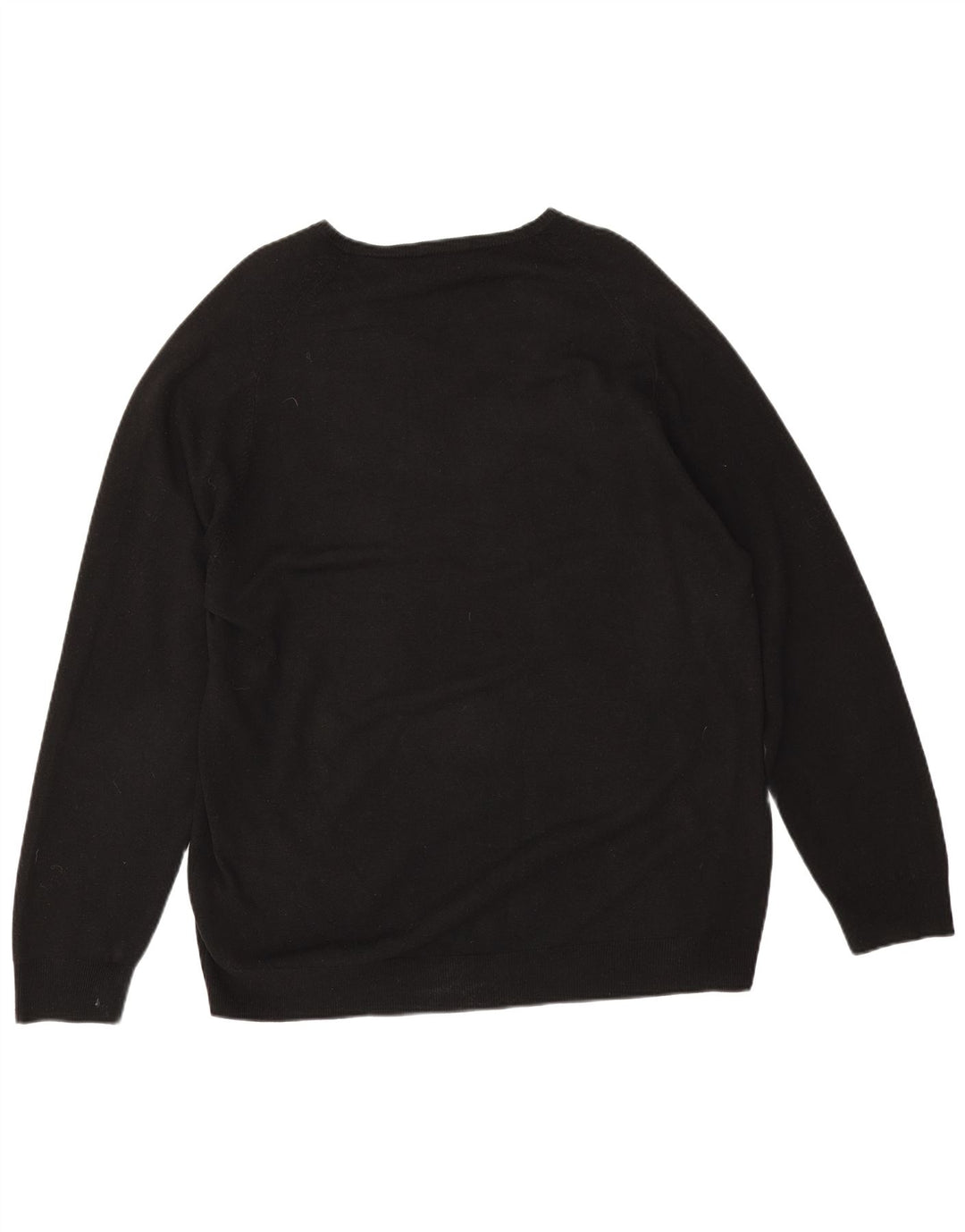 Marks & Spencer Herren-Pullover mit V-Ausschnitt, XL, schwarzes Acryl
