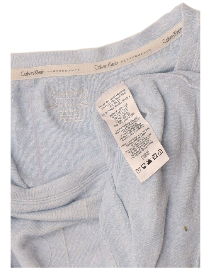 Calvin Klein Damen-Oversize-Top mit 3/4-Ärmeln, UK 18, XL, blaue Viskose