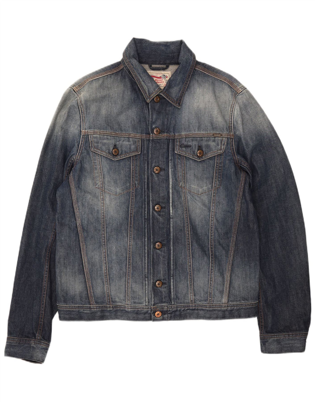 Diesel Herren Jeansjacke UK 42 XL Blaue Baumwolle