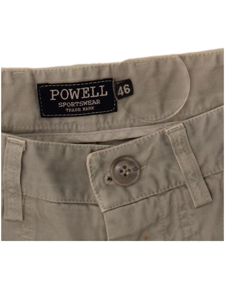 Powell Herren gerade Cargohose W32 L28 Grau