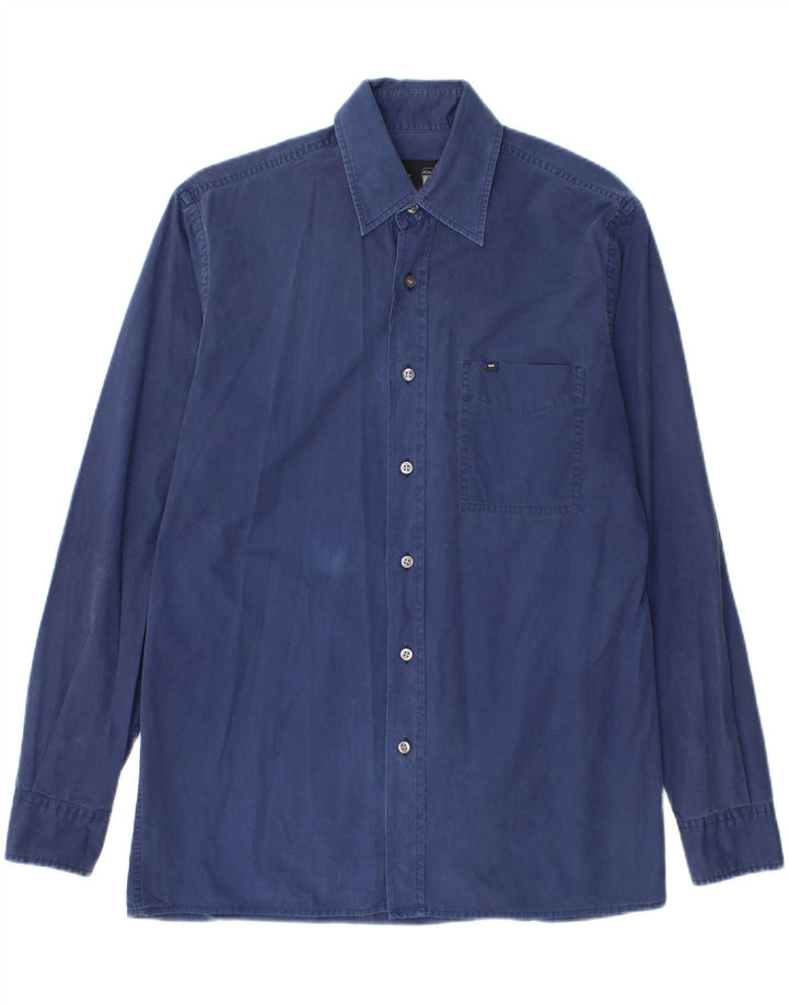 Gas Herren-Hemd, klein, marineblau, Baumwolle