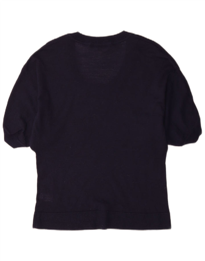 Marks & Spencer Damen-Pullover mit U-Boot-Ausschnitt, Gr. 12, mittleres Marineblau