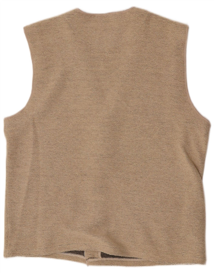 Vintage Herren Weste 2XL Beige Wolle