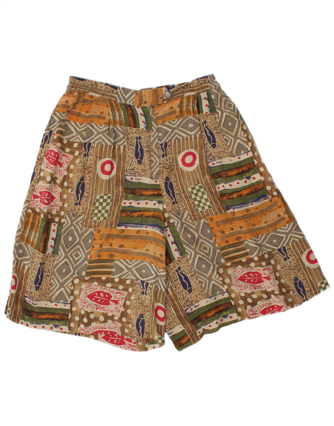 VINTAGE Freizeitshorts mit hoher Taille für Damen IT 46 Large W28 Mehrfarbig