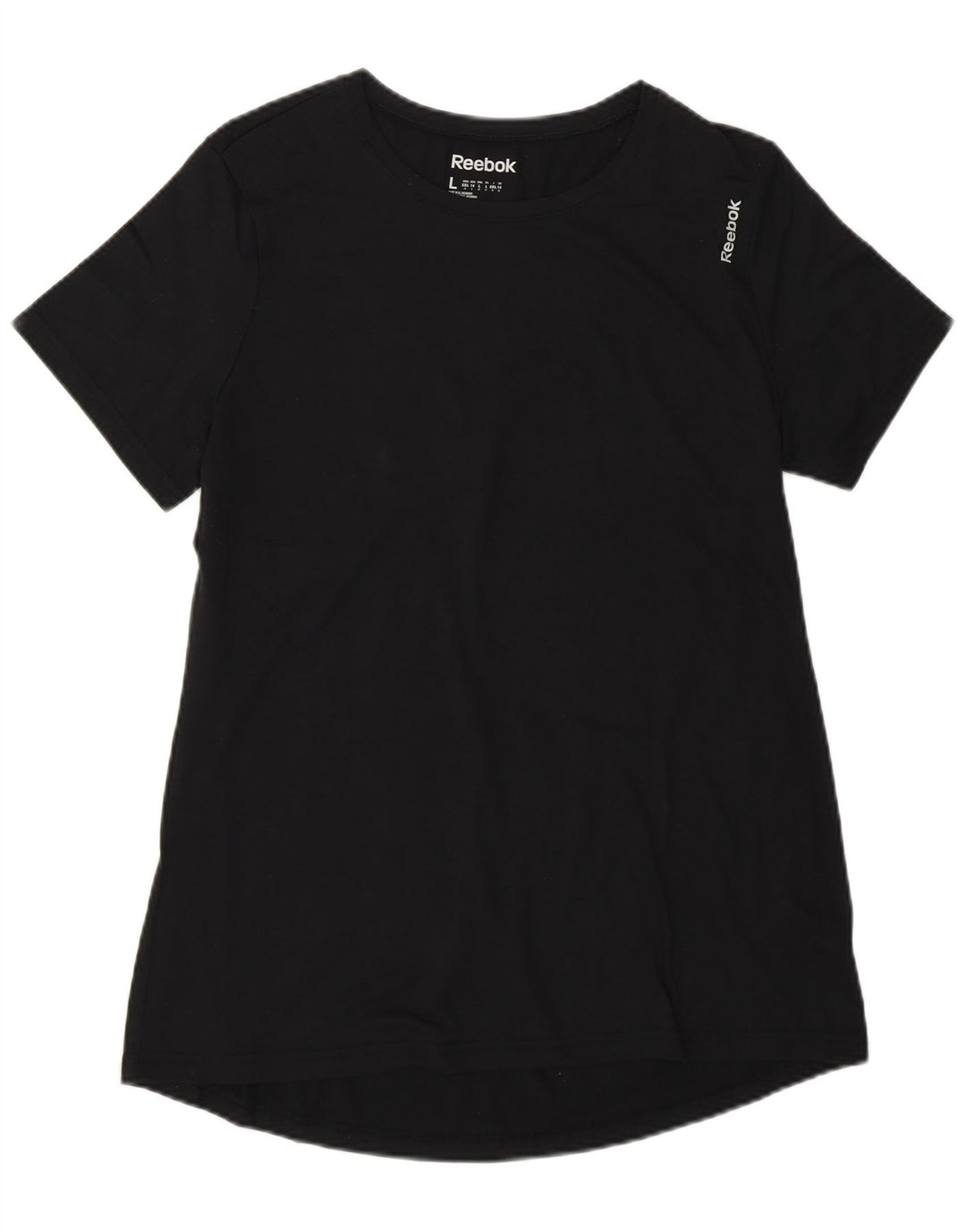 Reebok Damen T-Shirt Top UK 14 Medium Schwarz