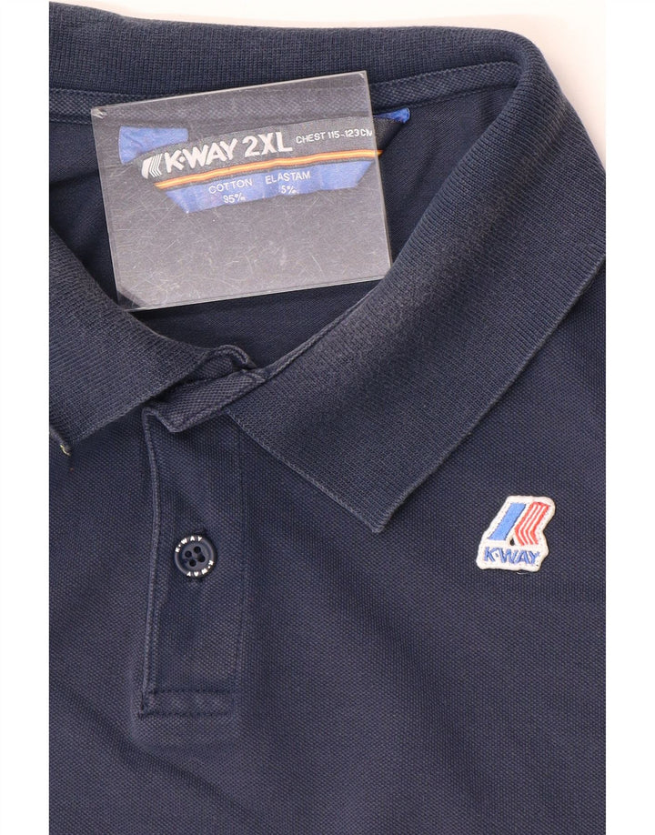 K-Way Herren Poloshirt 2XL Marineblau Baumwolle