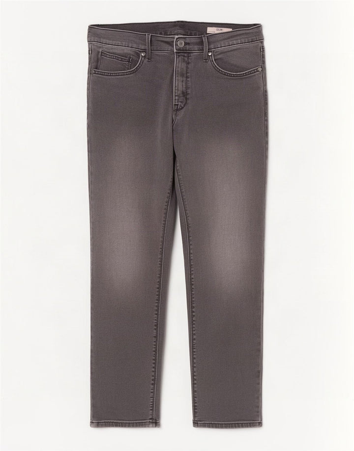 Marks & Spencer Slim-Jeans für Herren, W34, L29, graue Baumwolle