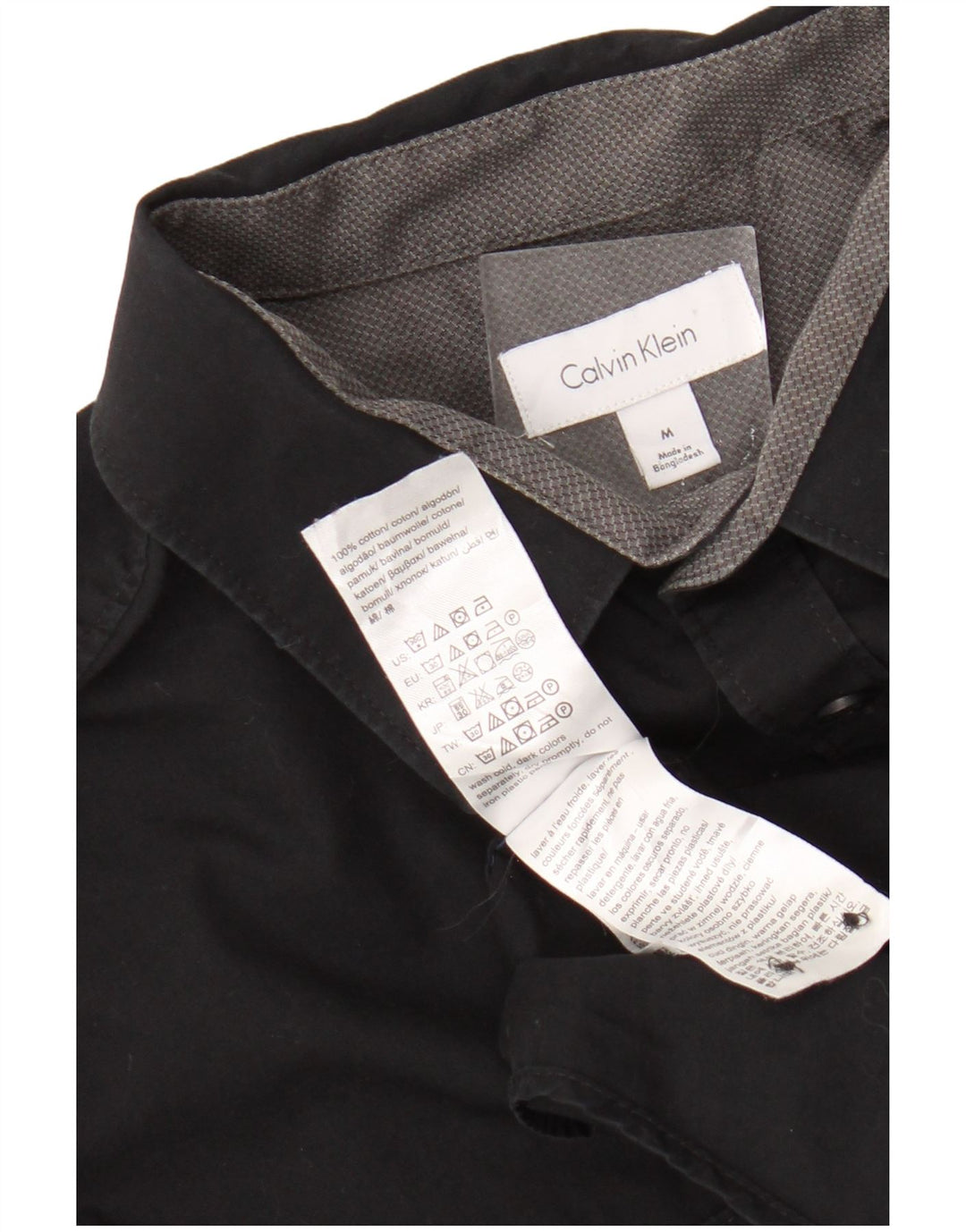 Calvin Klein Herrenhemd Mittelschwarze Baumwolle