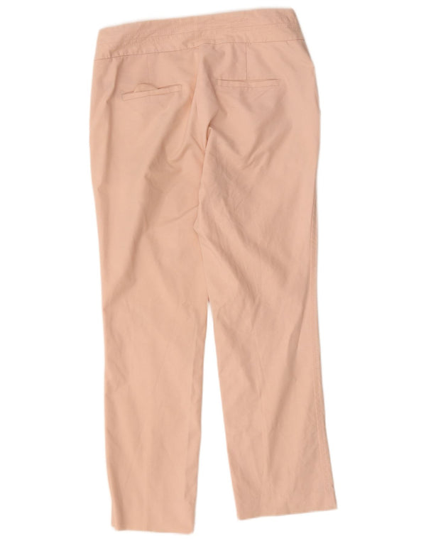 Zara Damen Crop Straight Chino Hose EU 38 Small W28 L25 Rosa Baumwolle