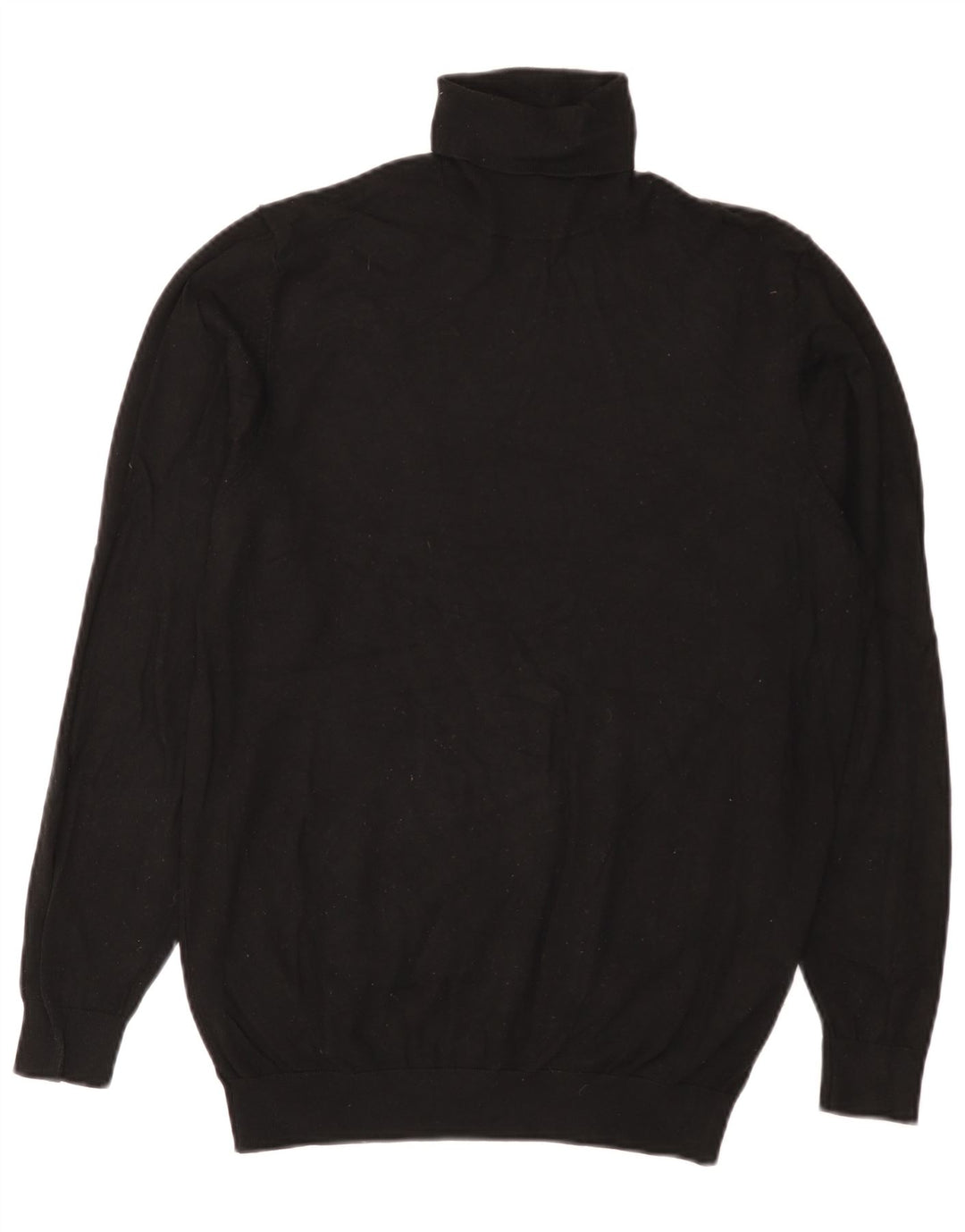 Rollkragenpullover für Herren von Zara, mittelschwarze Viskose