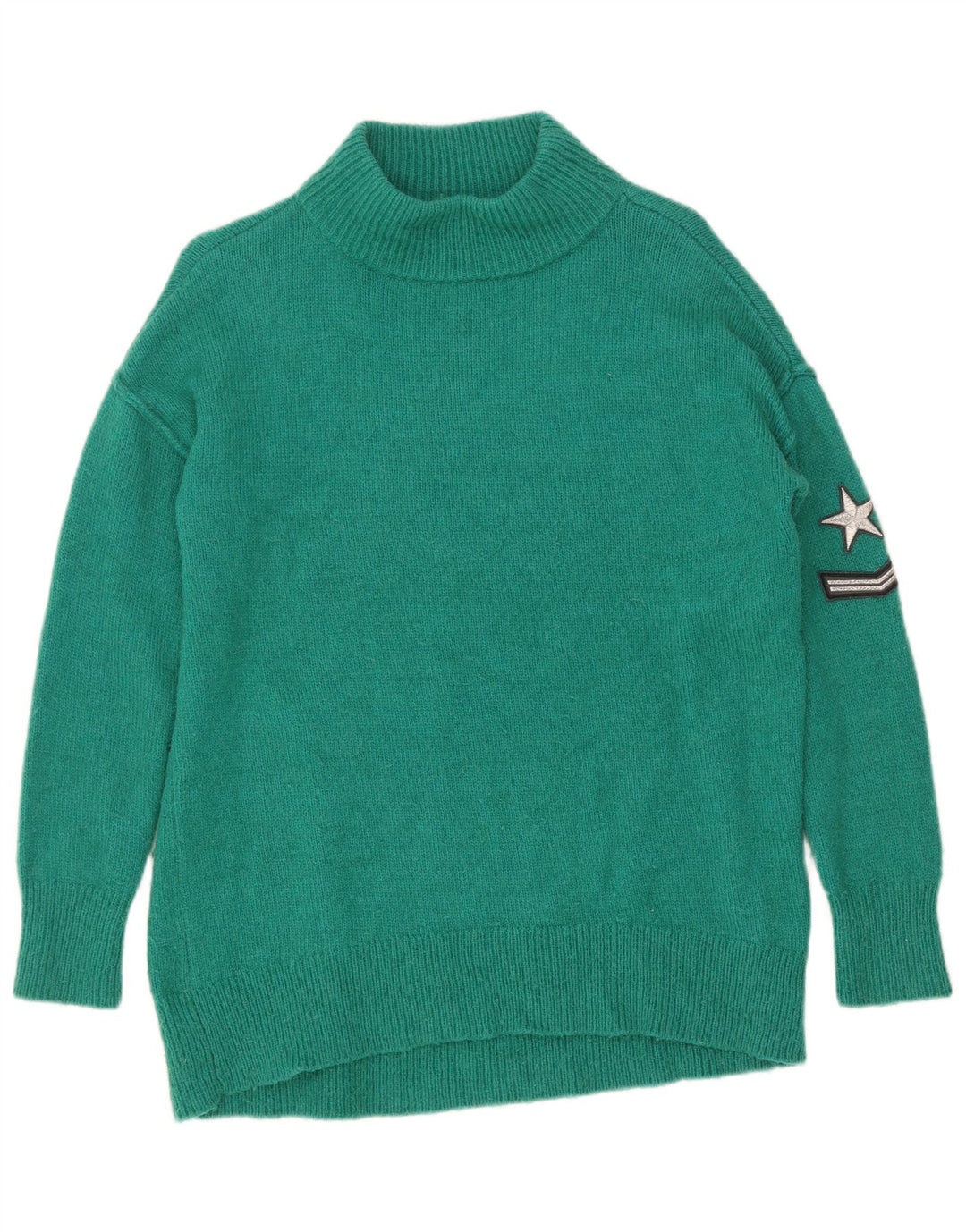 MINT VELVET Damen-Pullover mit Rollkragen, übergroß, Gr. 10, Größe S, Grün