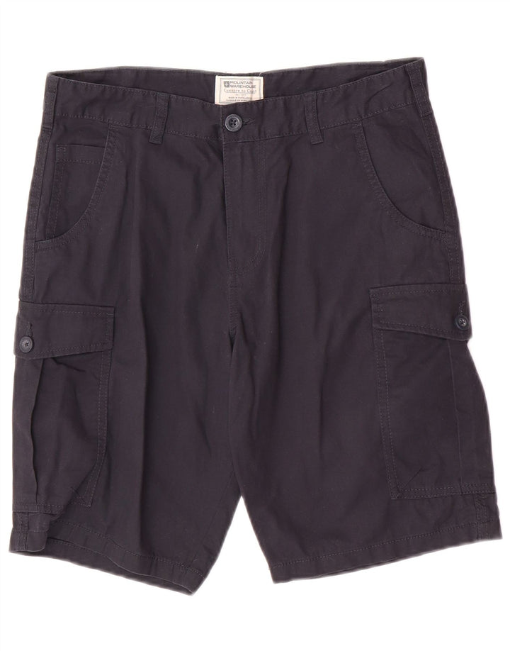 Mountain Warehouse Herren-Cargoshorts, normal, W30, mittelmarineblaue Baumwolle