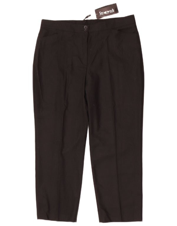 Schmeinck Damen Stretch Tapered Casual Hose UK 20 2XL W36 L26 Schwarz