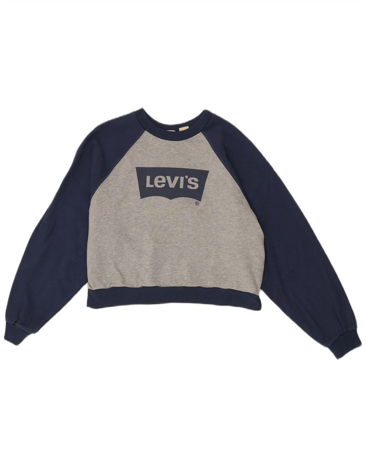 Levi's Damen-Sweatshirt in Übergröße mit Grafik, Gr. 10, Größe S, Grau