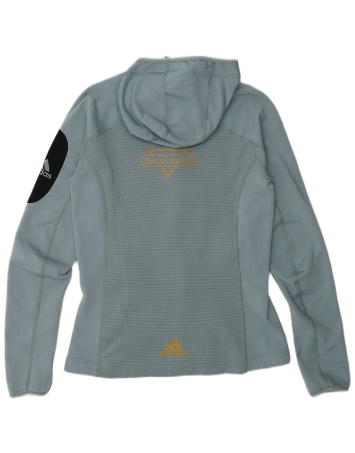 Adidas Damen Terrex Trainingsanzug Top Jacke UK 12 Mittelblau Farbblock