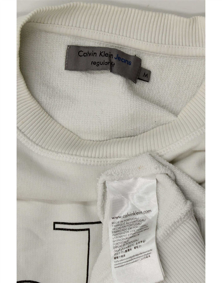 Calvin Klein Jeans Herren Graphic Regular Fit Sweatshirt Pullover Mittelweiß