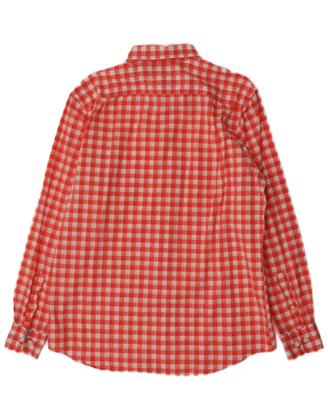 Nautica Herrenhemd aus mittelroter Gingham-Baumwolle