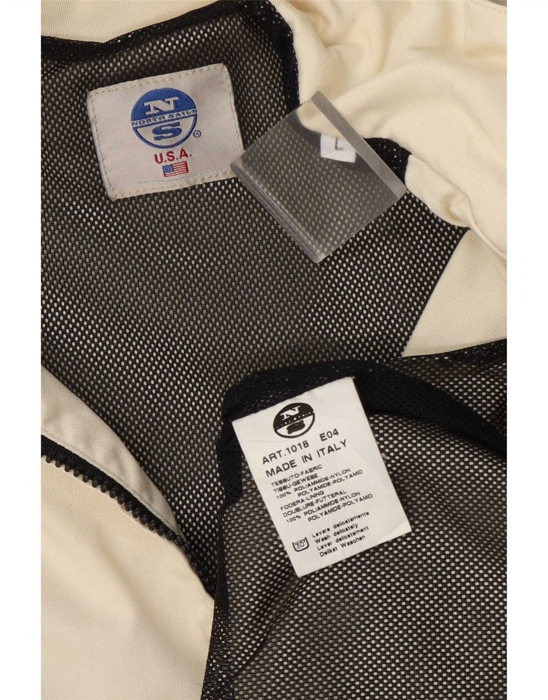 North Sails Herren Regenjacke UK 40 Large Off White Polyamid