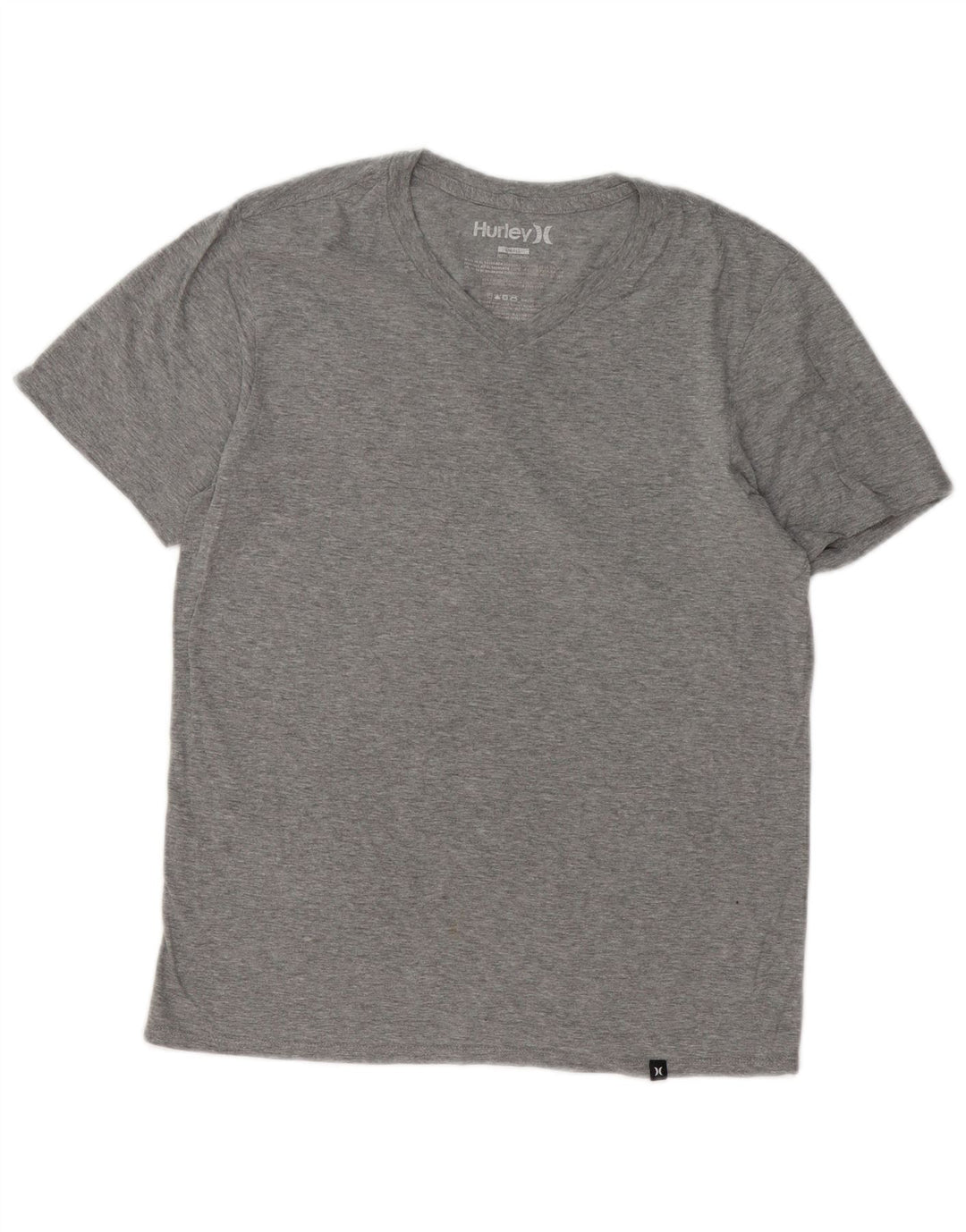 Hurley Herren-T-Shirt-Oberteil, klein, grau gesprenkelte Baumwolle