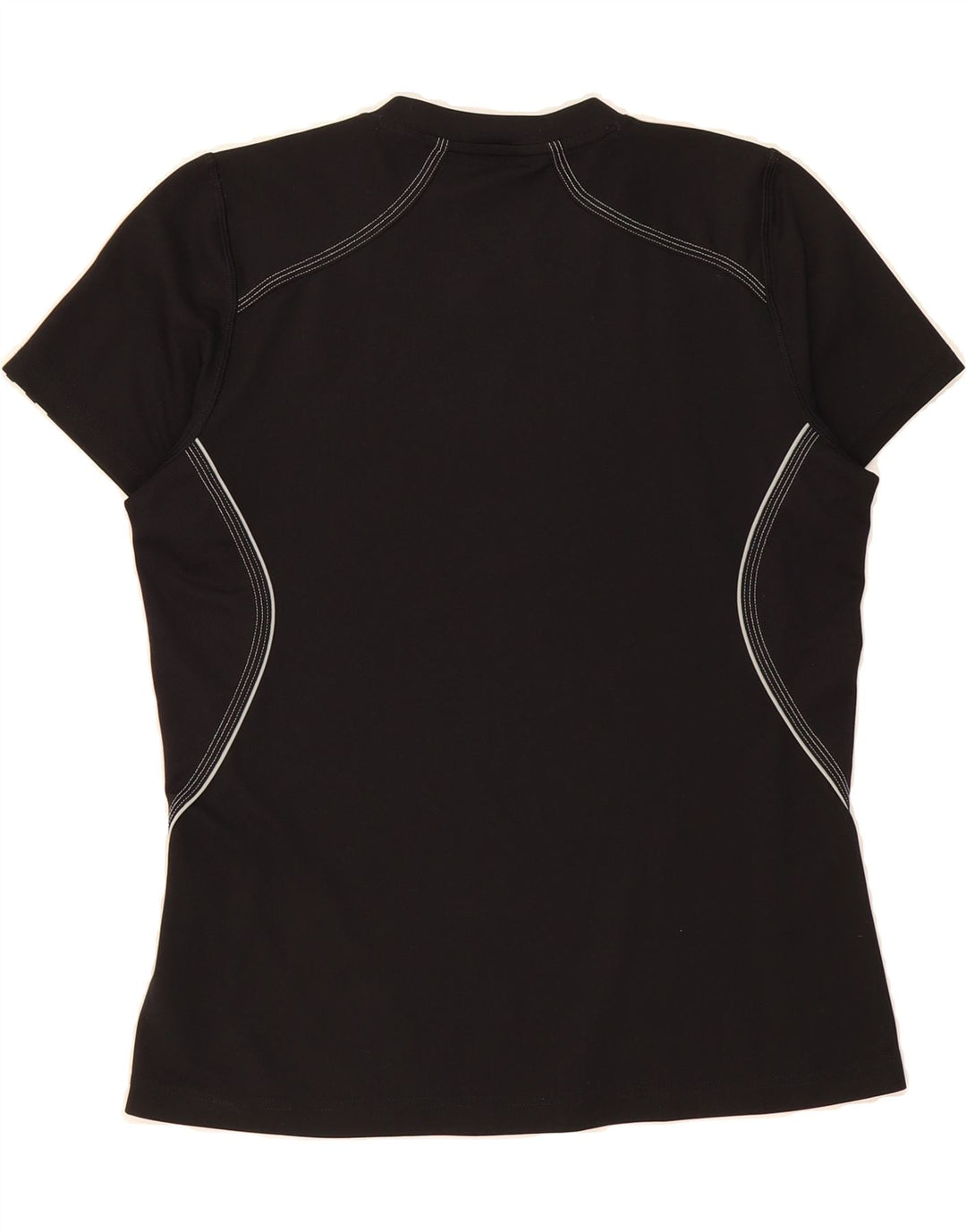 ADIDAS Womens T-Shirt Top UK 16 Large Black Polyester Vintage Adidas and Second-Hand Adidas from Messina Hembry 