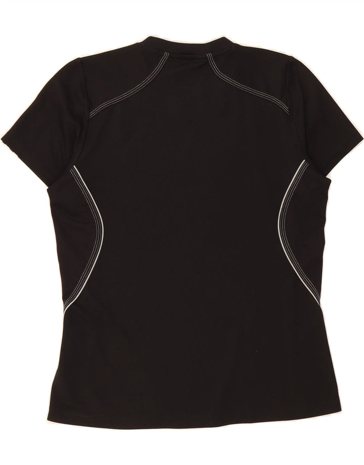 ADIDAS Womens T-Shirt Top UK 16 Large Black Polyester Vintage Adidas and Second-Hand Adidas from Messina Hembry 