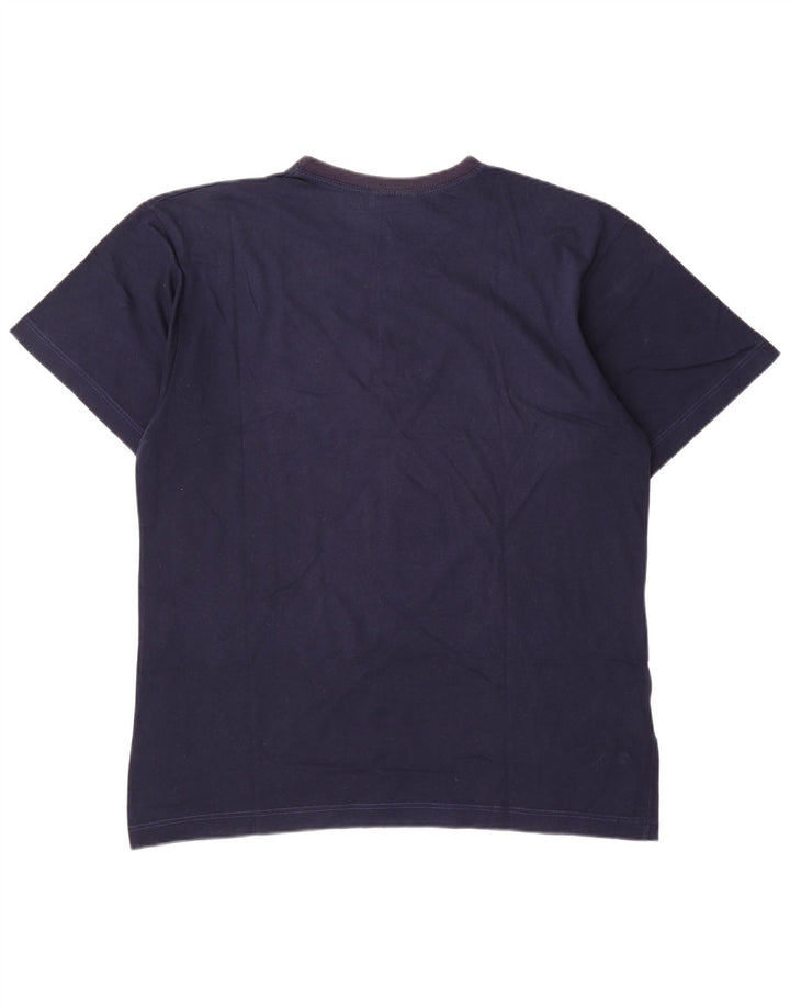 AUSTRALIAN L'ALPINA Herren-T-Shirt mit Grafik, IT 52, Größe L, Marineblau, Baumwolle