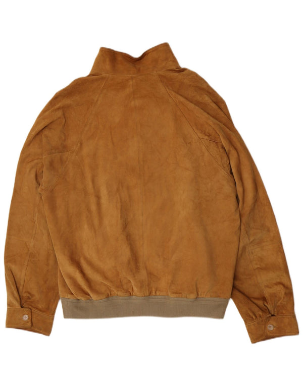 Gerani Herren Wildleder Bomberjacke IT 56 3XL Beige Leder