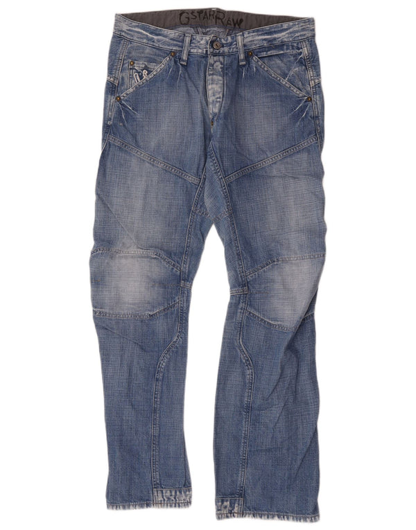 G-Star Herren Cargo Straight Jeans W34 L32 Blaue Baumwolle