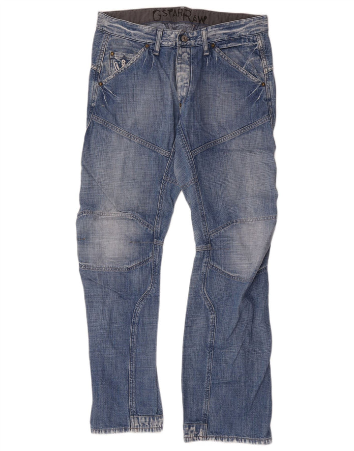 G-Star Herren Cargo Straight Jeans W34 L32 Blaue Baumwolle
