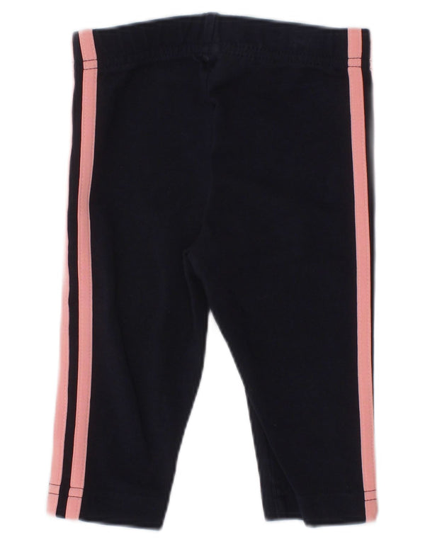 Adidas Baby-Mädchen-Capri-Leggings, 3–6 Monate, marineblaue Baumwolle