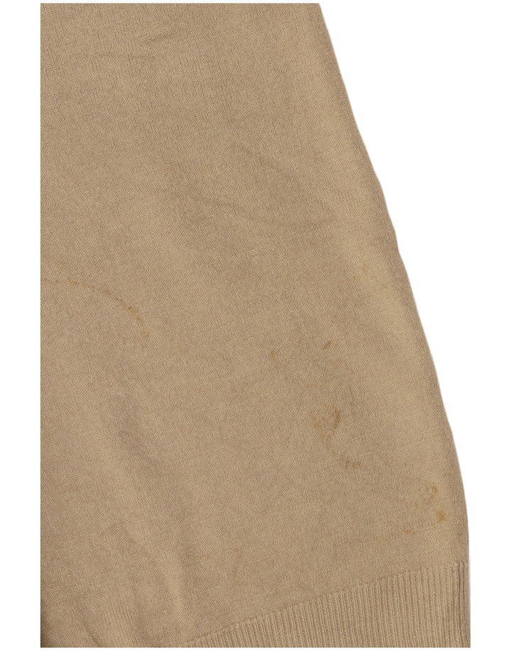 Marks & Spencer Herren Autograph Pullover mit V-Ausschnitt, Small, Beige, Acryl