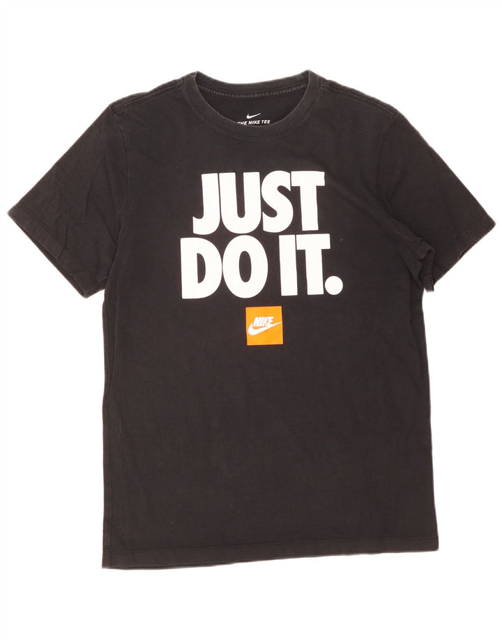 Nike Herren-T-Shirt mit Grafik, mittelgroß, schwarze Baumwolle