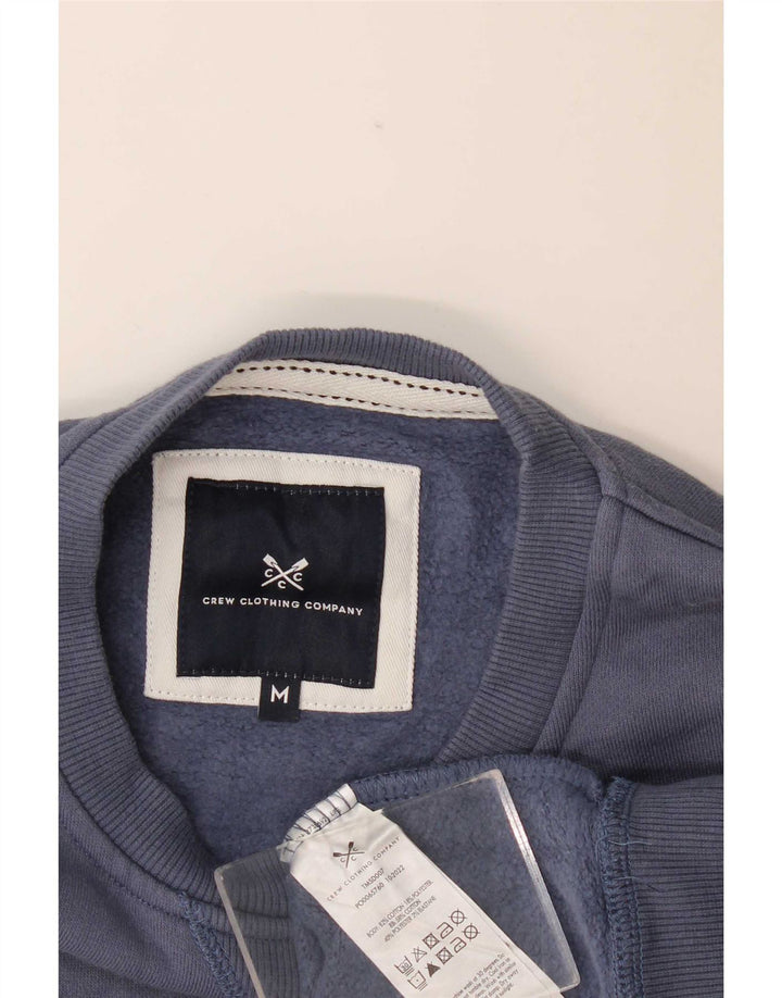 Crew Clothing Herren-Sweatshirt-Pullover aus mittelblauer Baumwolle
