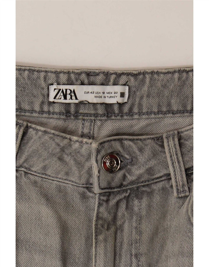 Zara Damen Tapered Jeans EU 42 Large W32 L27 Grau