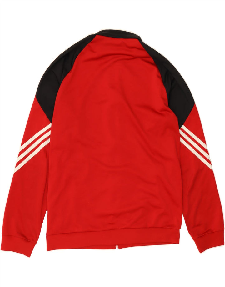 ADIDAS Mens Tracksuit Top Jacket Medium Red Colourblock Polyester Vintage Adidas and Second-Hand Adidas from Messina Hembry 