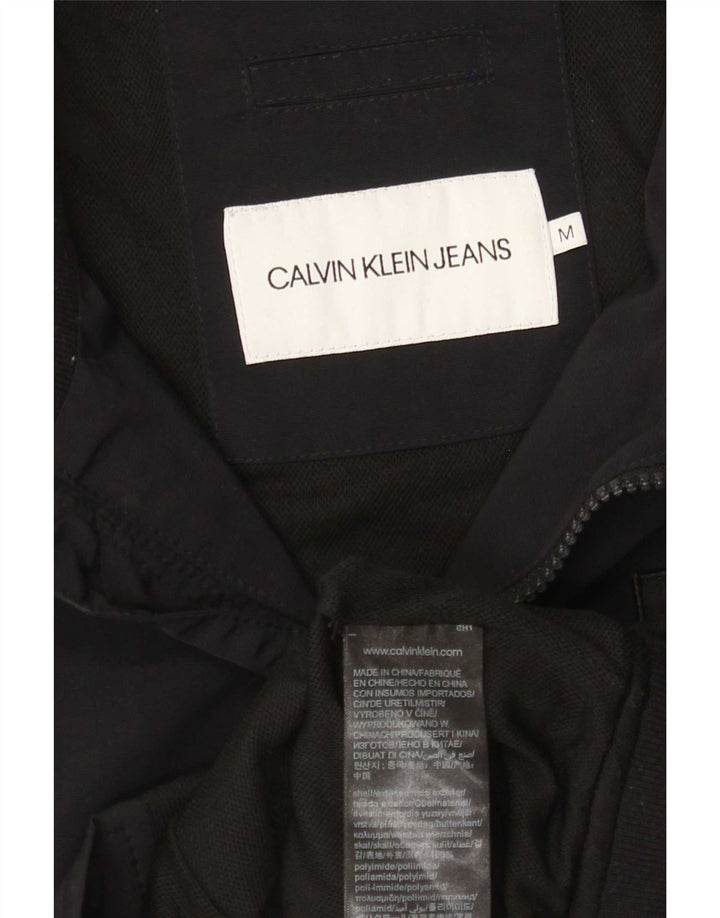 Calvin Klein Jeans Herren Bomberjacke UK 38 Medium Schwarz Polyamid