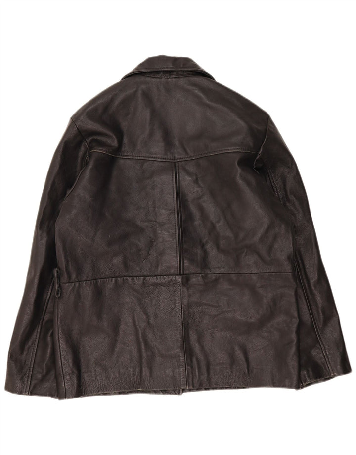Izzi Damen Lederjacke UK 14 Medium Schwarz