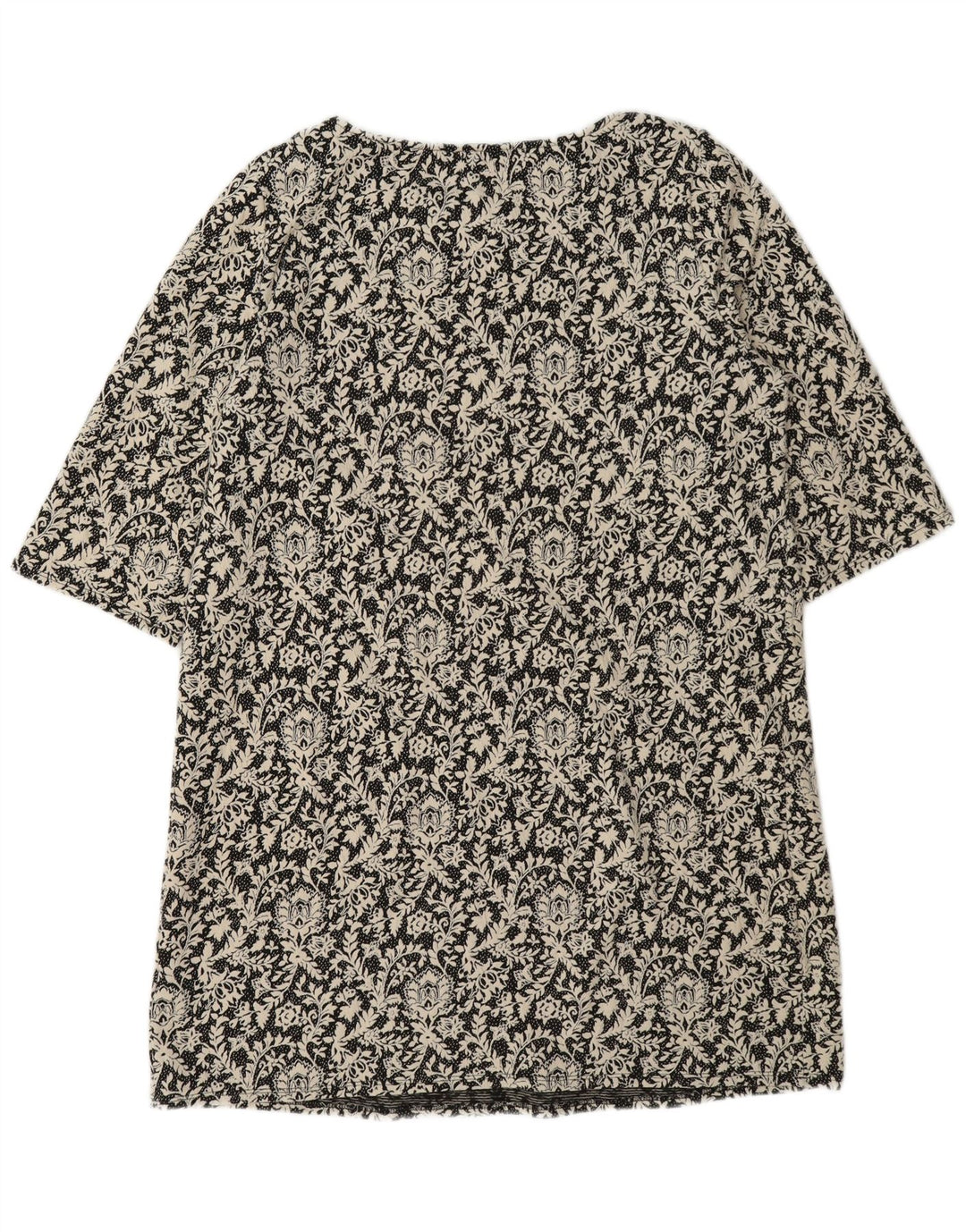 Monsoon Damen-Etuikleid, Gr. 46, Größe L, Schwarz, Blumenmuster, Baumwolle