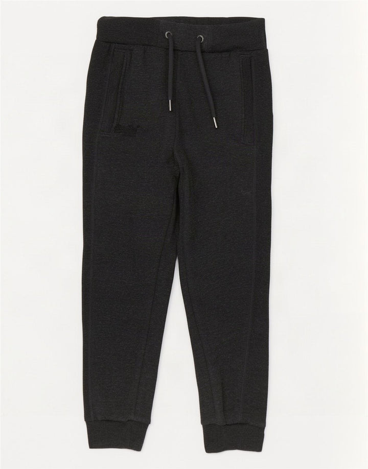 Superdry Herren-Trainingshose, Jogginghose, klein, grau gefleckte Baumwolle