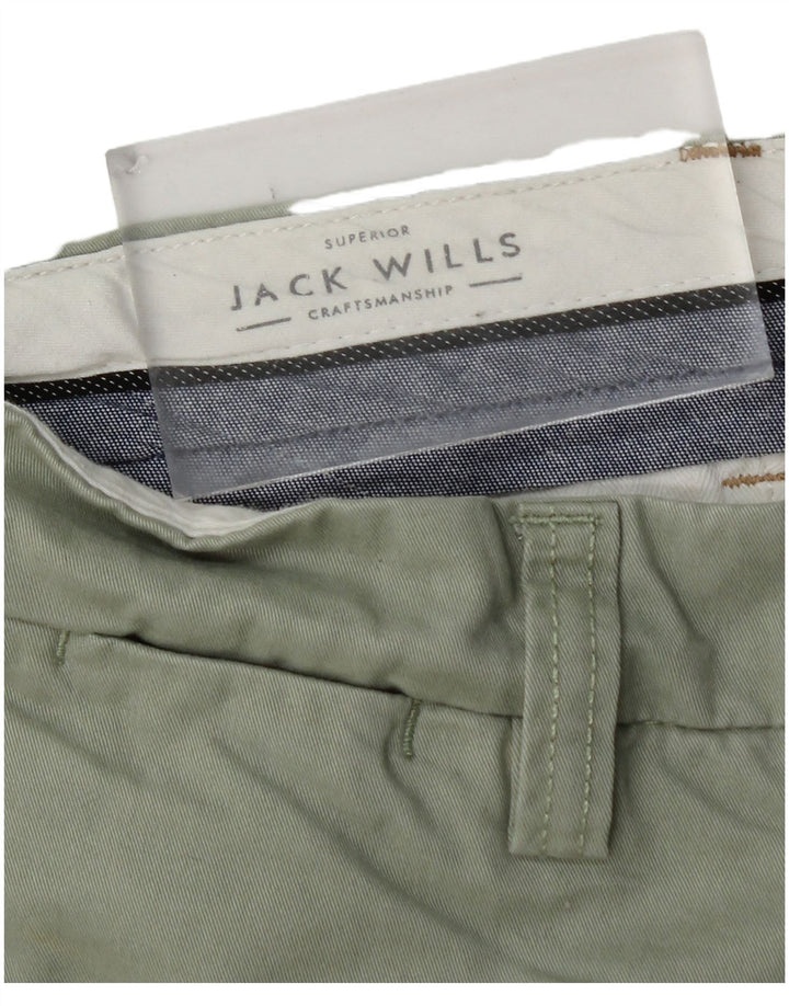 Jack Wills Herren-Chinoshorts W30 aus mittelgrüner Baumwolle