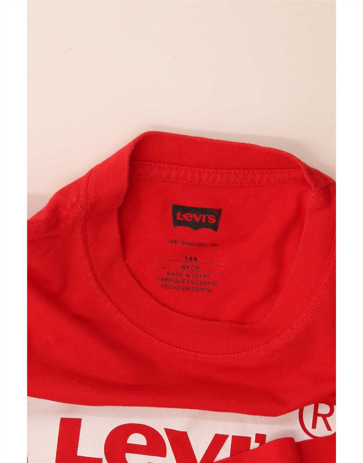 Levi's Jungen T-Shirt mit Grafik, 13–14 Jahre, Rot
