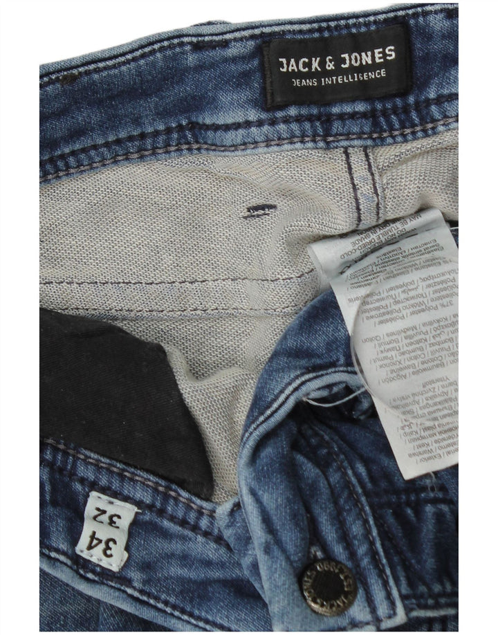 Jack & Jones Herren Slim Jeans W34 L32 Blaue Baumwolle